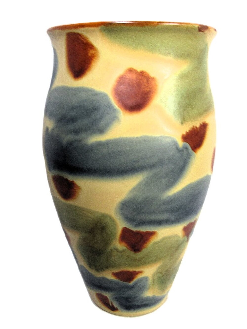 ITALIAN STUDIO POTTERY VASE, HAND PAINTED 10" - Picture 3 of 6
